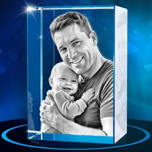 3D Crystal Photo, Personalized Gifts for Father, Dad, Women, Wife, Her, Grandpa, Great Customized Gift With Your Own Photo, Custom 3D Etched Engraved, Couples Gifts
